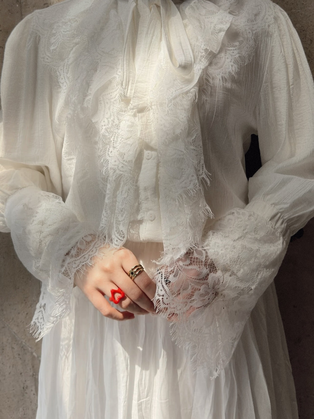 Lace Trim Blouse