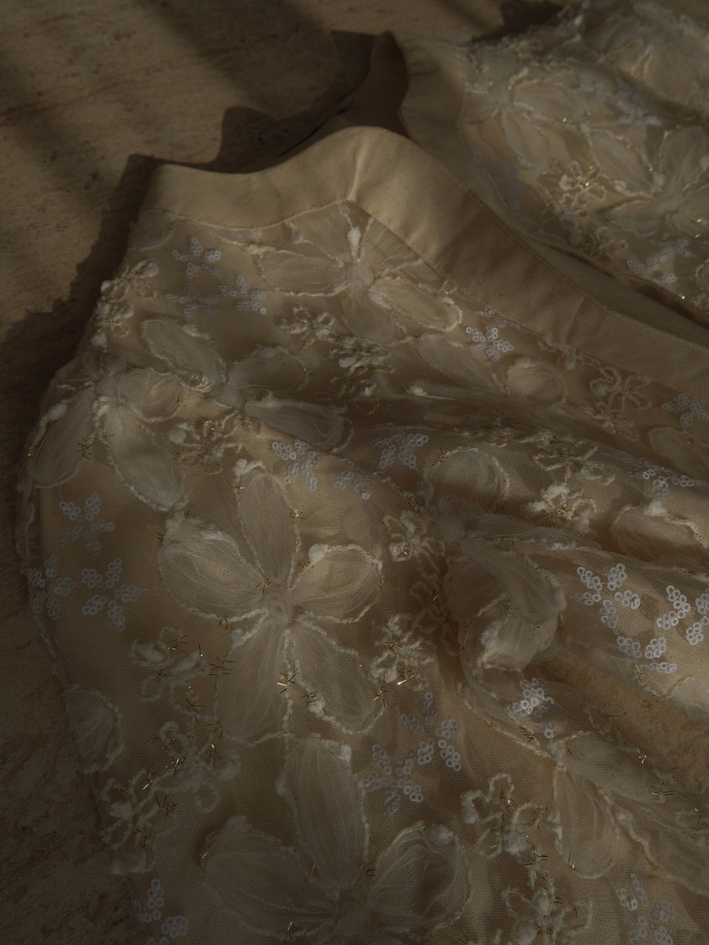 Beige Floral Jacquard Jacket