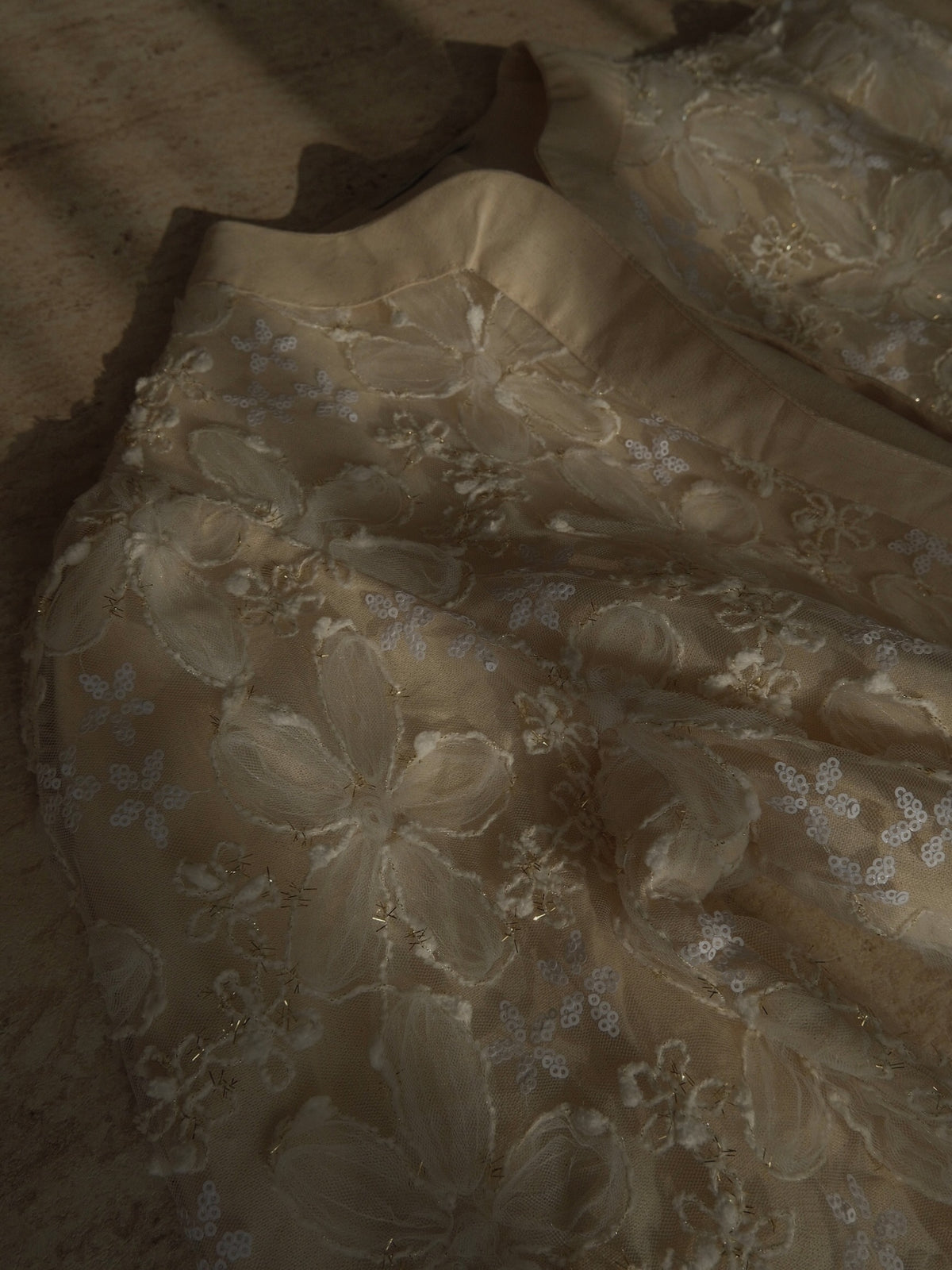 Beige Floral Jacquard Jacket